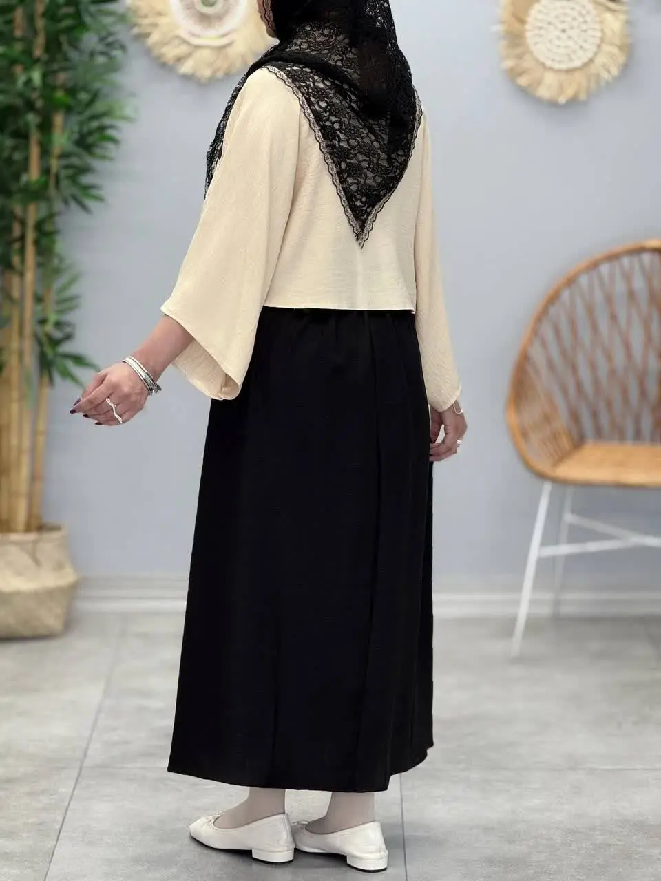 3406-شومیز و دامن گلدوزی